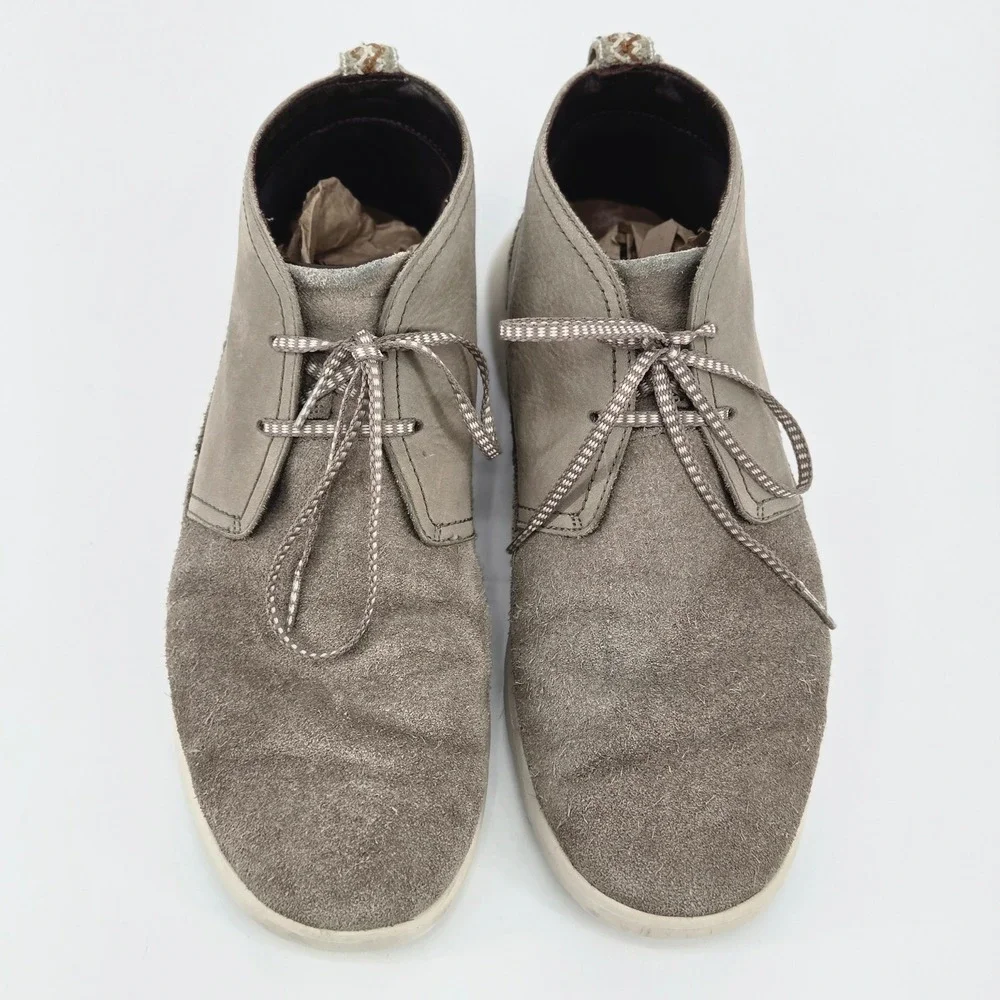 UGG Freamon Waterproof Men Chukka Ankle Boots Grey Suede Leather Gorpcore 12